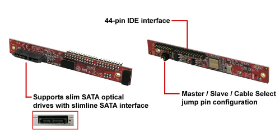 Picture of OEM IO Adapt.Slim DVD IDE to IDE 40pin