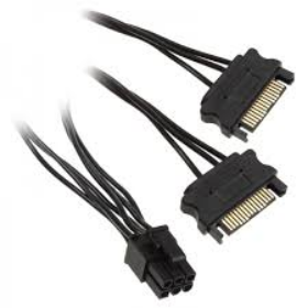 Picture of OEM Adapter 2x 15-Pin-SATA to 1x 6-Pin-PCIe