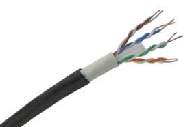 Picture of TapeCom UTP CAT6 24AWG 305m CCA Black Outdoor