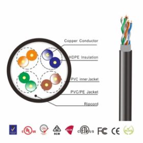 Picture of TapeCom UTP CAT5E 24AWG 305m BC White Outdoor