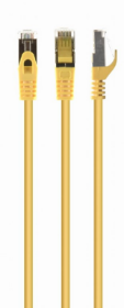 Picture of Gembird S/FTP Cat. 6A LSZH patch cord yellow, 0.5 m PP6A-LSZHCU-Y-0.5M