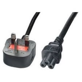 Picture of TapeCom UK 3-pin > C5 (clover) Power cord 1.8m JL-49A/JL-48