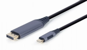 Picture of Gembird USB Type-C to Display Port male adapter cable 1.8m space gray CC-USB3C-DPF-01-6