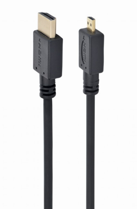 Picture of Gembird HDMI male to micro D-male black cable 1.8m CC-HDMID-6