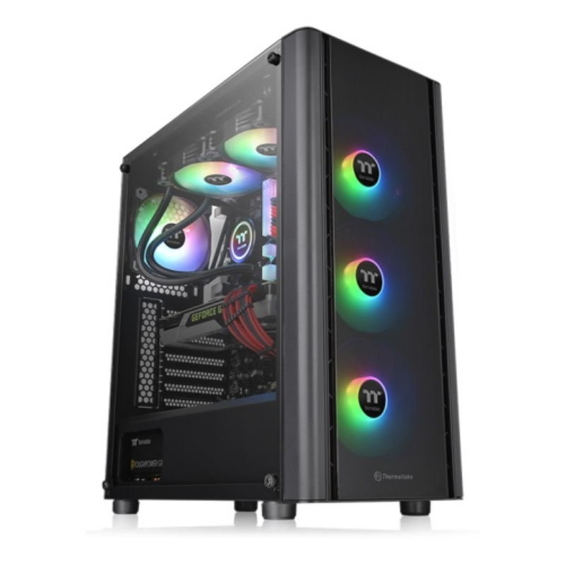Picture of Thermaltake V250 TG ARGB Air Black Mid Tower Tempered Glass & Mesh Front Panel 120mm*3 ARGB Fans PC Case