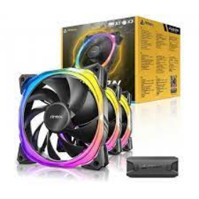 Picture of Antec Fusion 120 ARGB 120mm 3Pack Case Fan Black + RGB Controller 0-761345-57010-7