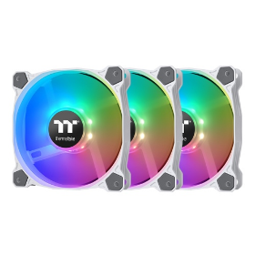 Picture of Thermaltake Pure 12 ARGB Sync Radiator Fan TT Premium Edition 3 Pack White Fan CL-F127-PL12SW-A