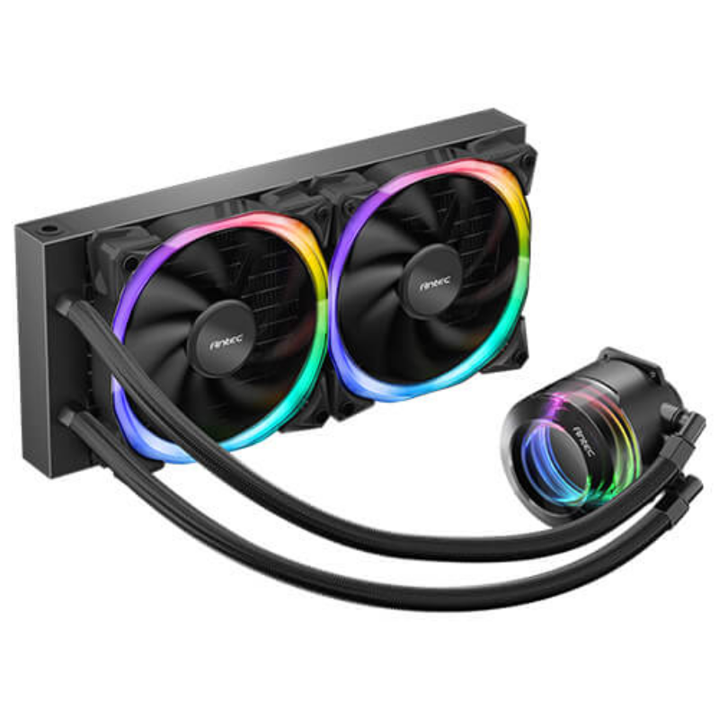 Picture of Antec Vortex 240 ARGB Liquid AiO Dual Fan CPU Cooler + Spiral Pump 0-761345-74046-3