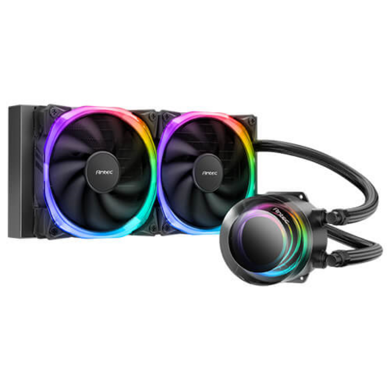 Picture of Antec Vortex 240 ARGB Liquid AiO Dual Fan CPU Cooler + Spiral Pump 0-761345-74046-3