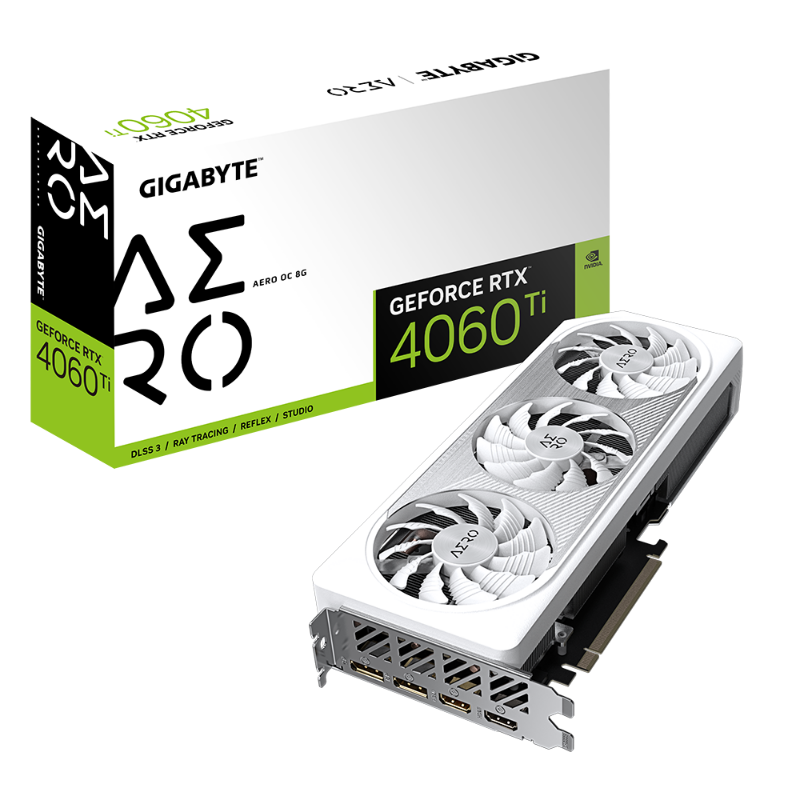 Picture of Gigabyte RTX 4060 Ti Aero OC 8GB Video Card GV-N406TAERO OC-8GD 1.0