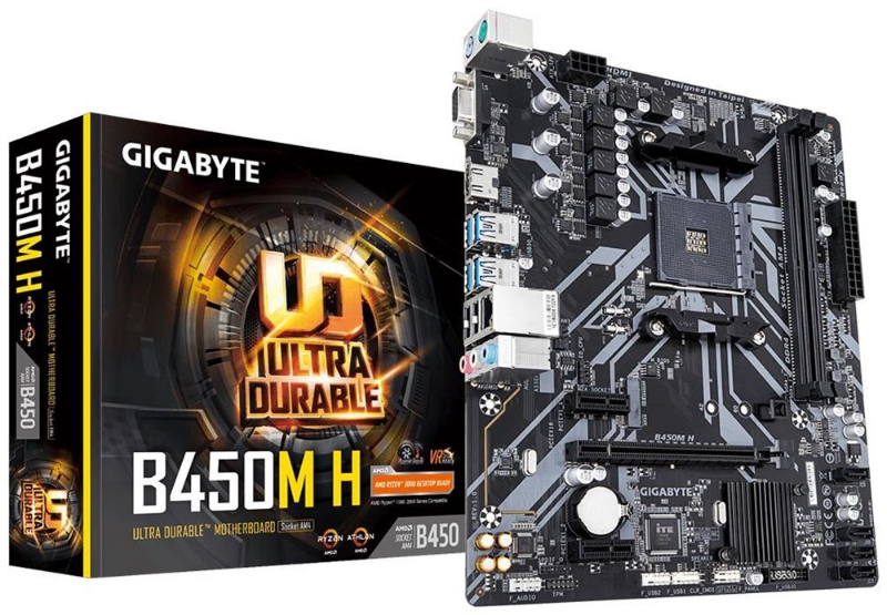 Picture of Gigabyte B450M H mATX Motherboard AMD AM4 Socket GAB45MH-00-G