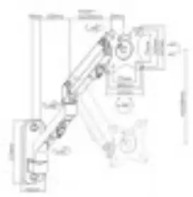 Picture of Gembird adjustable wall display mounting arm up to 27'', up to 7kg MA-WA1-02