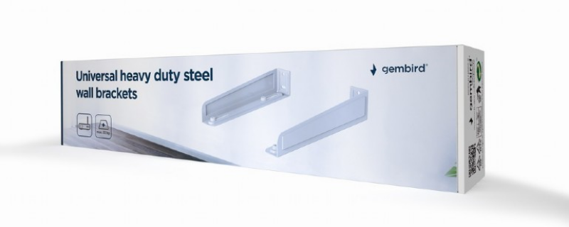 Picture of Gembird Universal heavy duty steel wall brackets 35 kg, white WM-U35-01-W