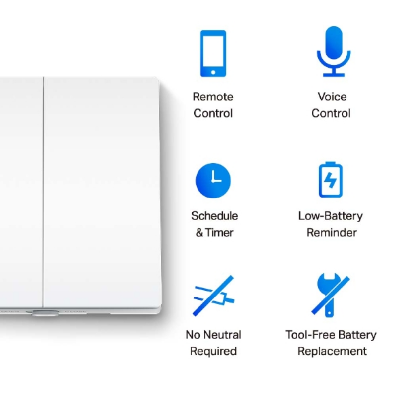 Picture of TP-Link Tapo S220 Smart Light Switch 2-Gang 1-Way