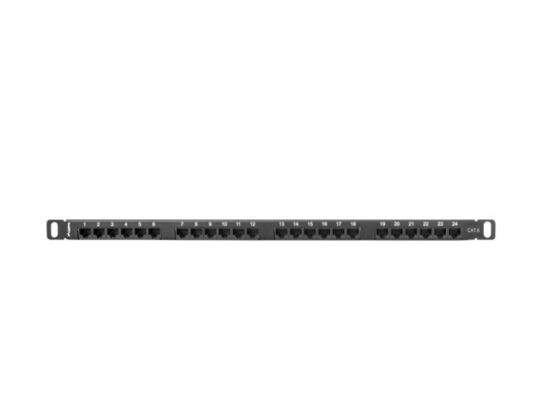 Picture of Lanberg PATCH PANEL 24 PORT 0.5U CAT.6 Black PPU6-0024-B