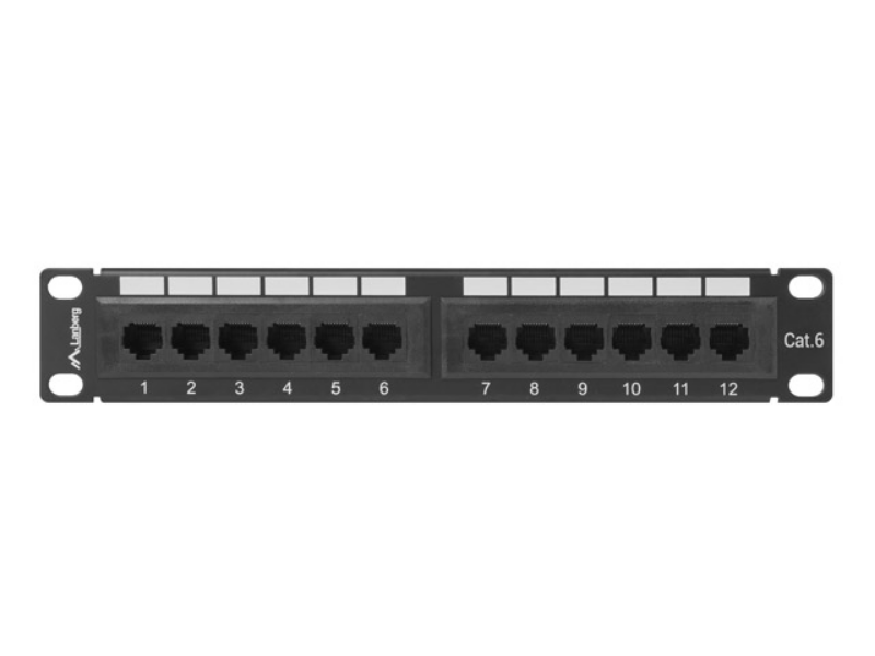 Picture of Lanberg 10" Patch Panel 12-PORT 1U CAT.6 Black PPU6-9012-B