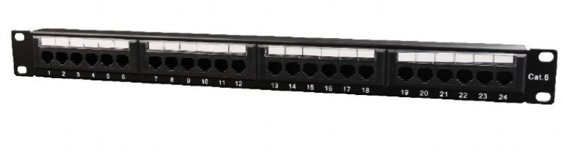 Picture of Gembird CAT6 24 port patch panel with rear cable management NPP-C624CM-001