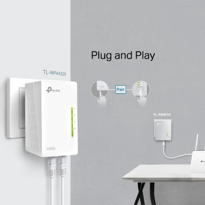 Picture of TP-Link TL-WPA4220 (UK) TKIT Powerline Wi-Fi 3-Pack KIT