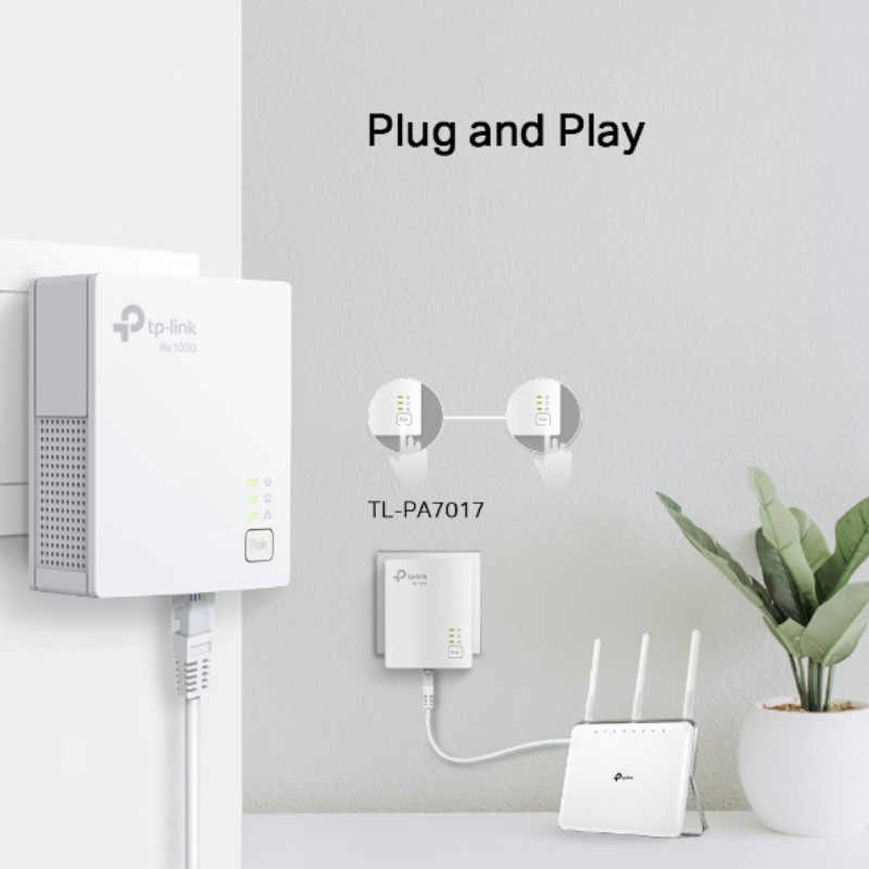 Picture of TP-Link TL-PA7017 KIT AV1000 Gigabit Powerline Starter Kit