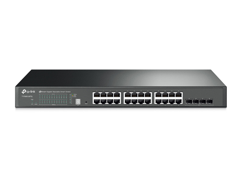 Picture of TP-Link T1700G-28TQ Jetstream 24-Port Gi gabit Stackable Smart Switch with 4 10GE