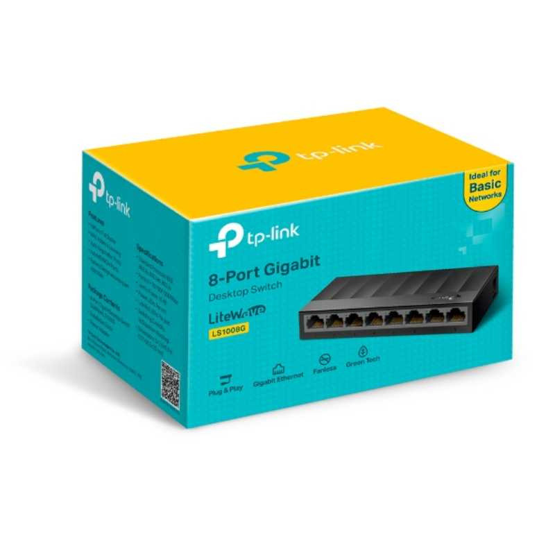 Picture of TP-Link LS1008G 8-Port Gigabit Desktop Switch