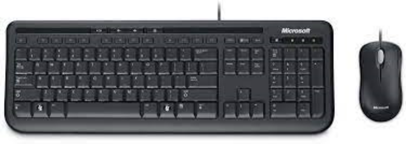 Picture of Microsoft Wired Desktop 600 Keyboard and Mouse Set (English) Black