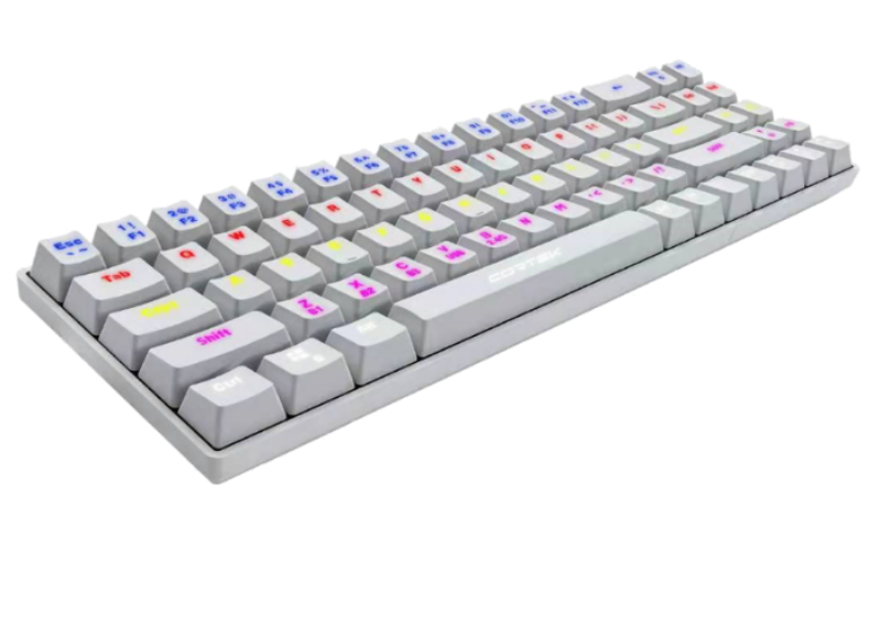 Picture of Cortek ALPHAB RGB Backlit Mechanical Gaming Mini Keyboard Wireless (Charging) Black with Blue Switches