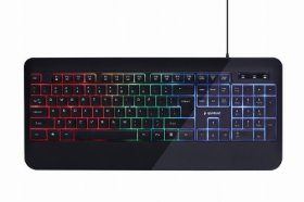 Picture of Gembird "Rainbow" backlight multimedia keyboard, black, US layout KB-UML-03