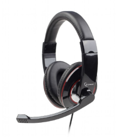 Picture of Gembird Stereo headset, glossy black MHS-001