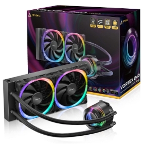 Picture of Antec Vortex 240 ARGB Liquid AiO Dual Fan CPU Cooler + Spiral Pump 0-761345-74046-3