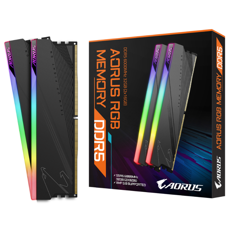 Picture of Gigabyte AORUS RGB DDR5 32GB (16x2) RAM  ARS32G60D5R G11