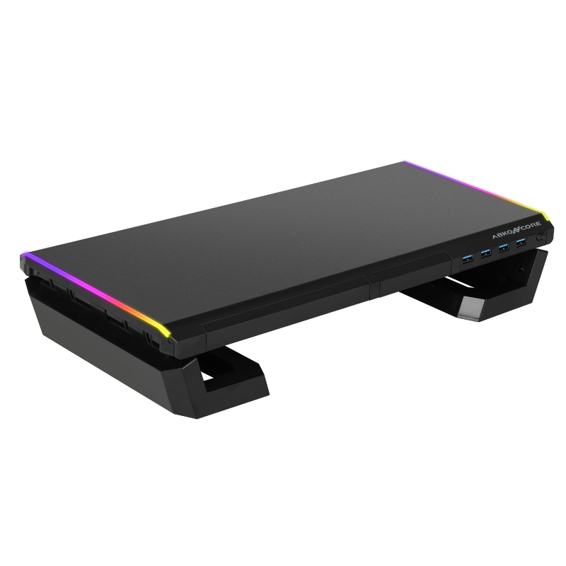 Picture of Abkoncore MES100 RGB USB 3.0 Monitor Stand Black