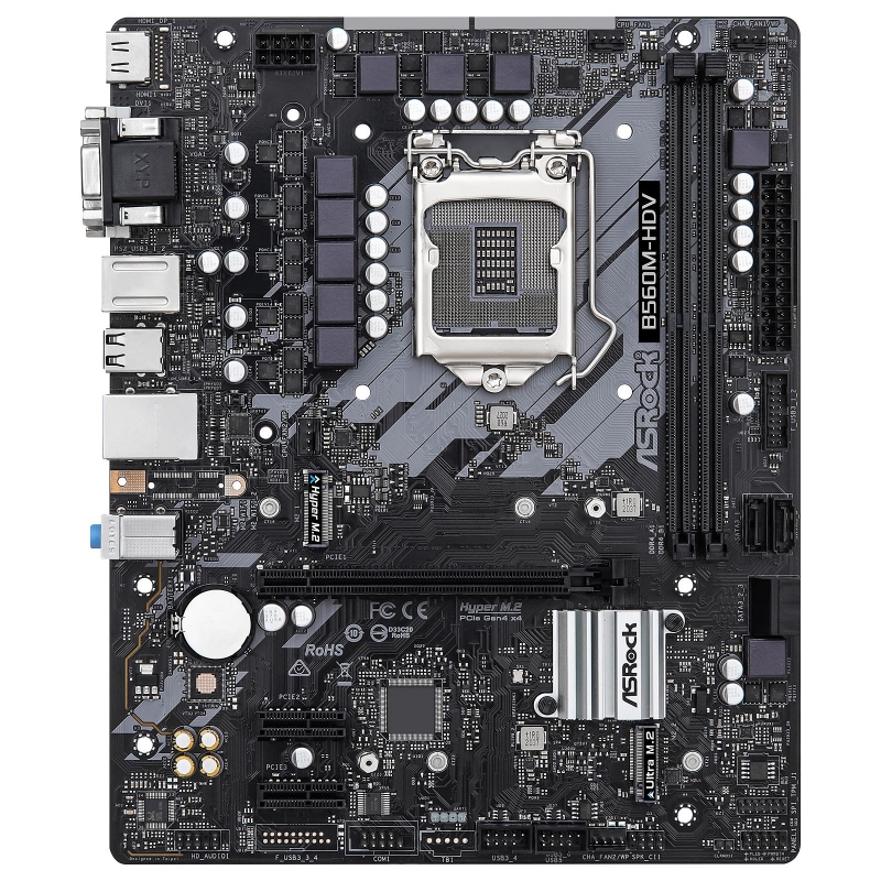 Picture of ASRock B560M-HDV R2.0 2DDR4 4SATA3 Motherboard