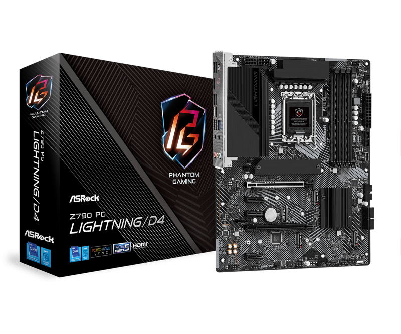 Picture of ASRock Z790 PG Lightning/D4 4DDR4 4SATA3 M.2 LGA 1700 ATX Motherboard