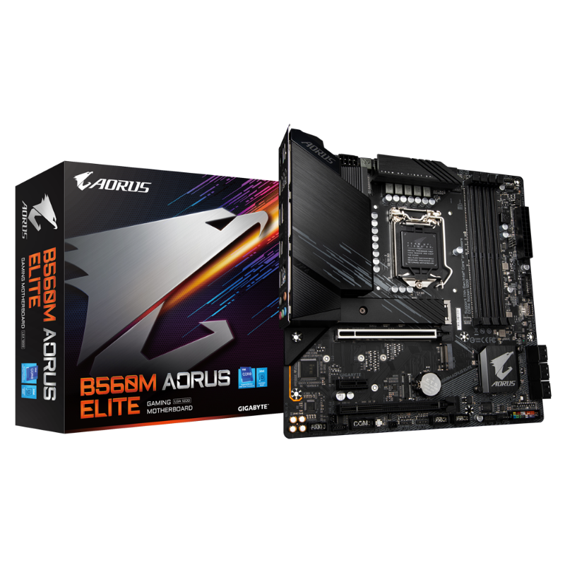 Picture of Gigabyte B560M Aorus ELITE LGA 1200 Motherboard