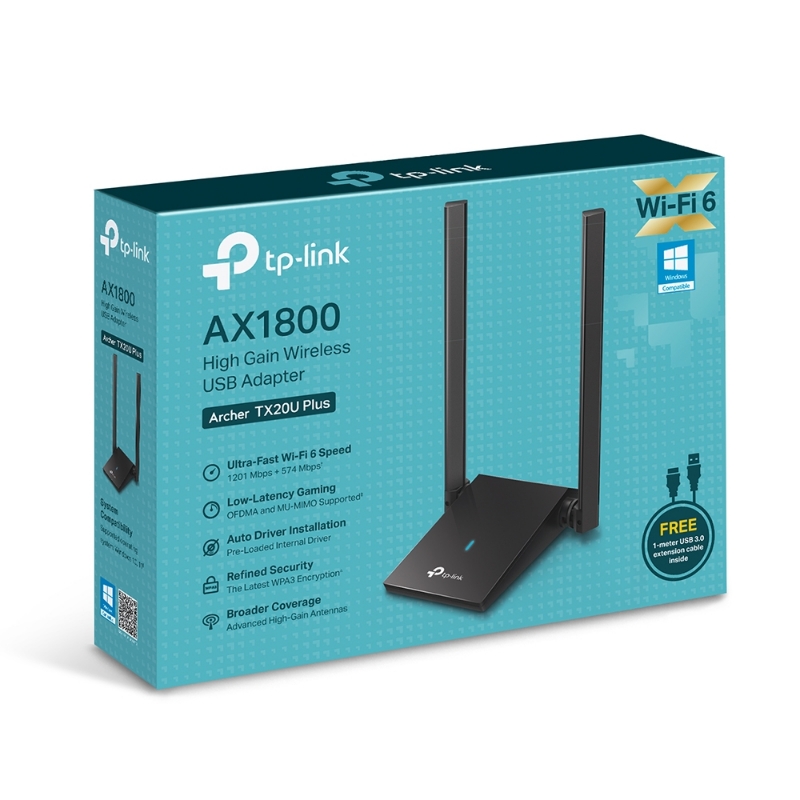 Picture of TP-Link TX20U Plus AX1800 Dual Antennas High Gain Wireless USB Adapter
