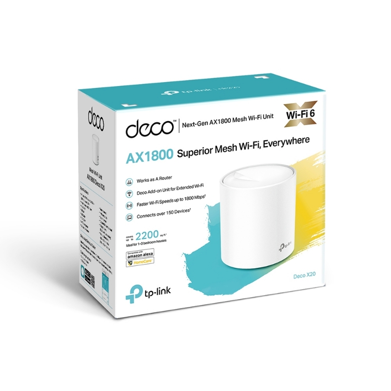 Picture of TP-Link Deco X20 (1-pack) AX1800 Whole Home Mesh Wi-Fi 6 System