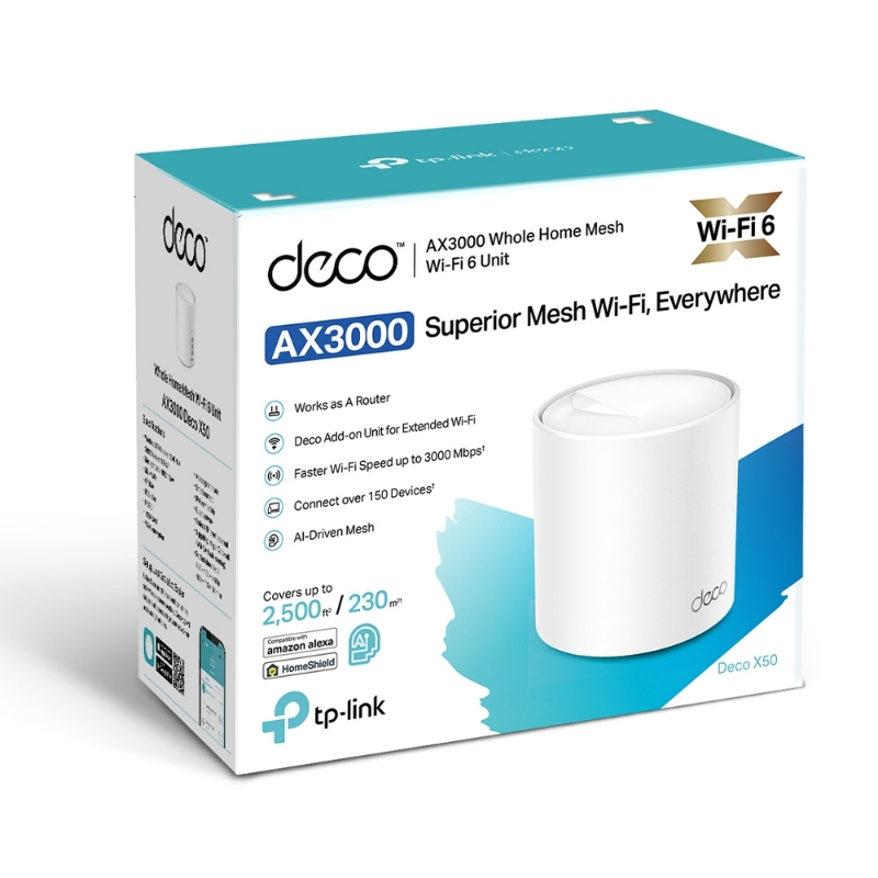 Picture of TP-Link Deco X50(1-Pack) AX3000 Whole Home Mesh Wi-Fi 6 Unit