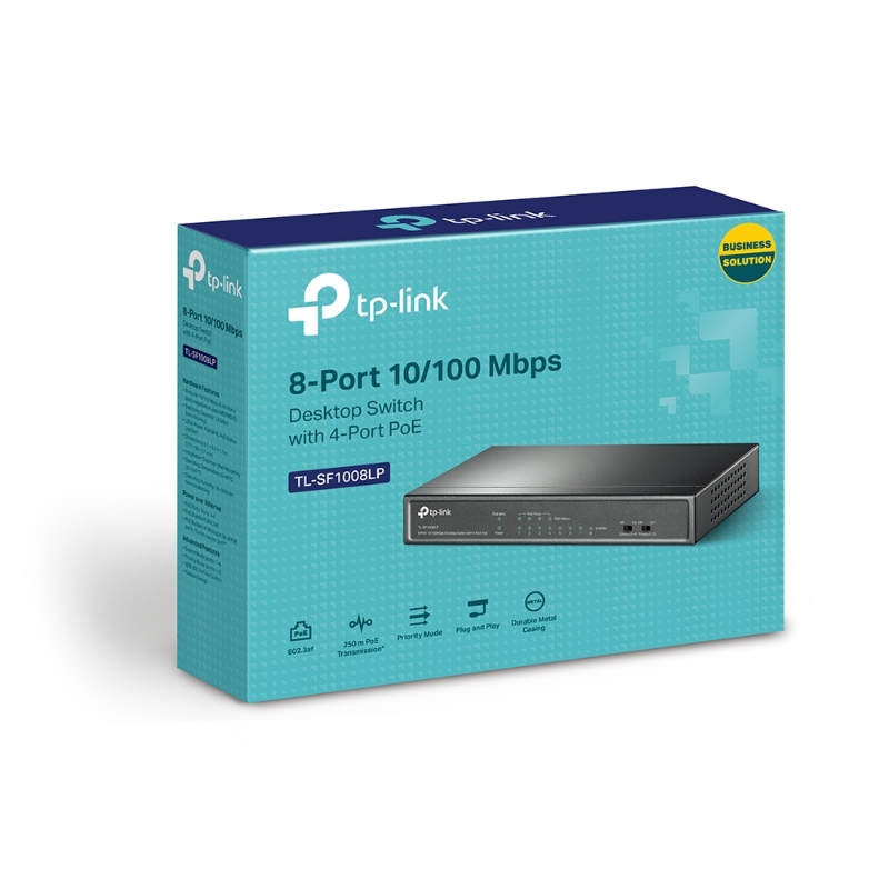 Picture of TP-Link TL-SF1008LP 8 port Desktop PoE Switch with 4-Port PoE