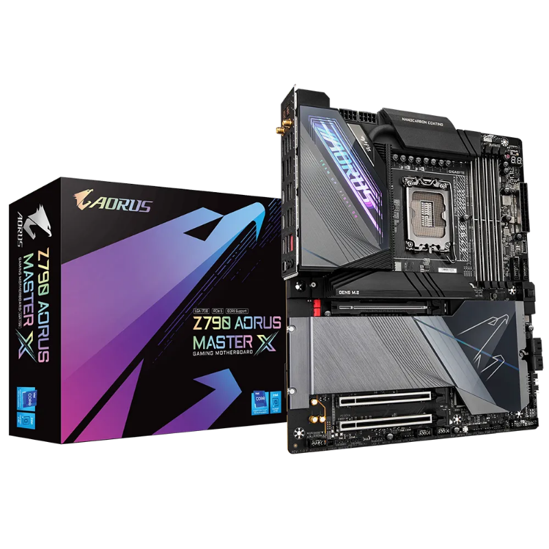 Picture of Gigabyte Z790 AORUS MASTER X  Intel LGA 1700 Extended ATX Motherboard