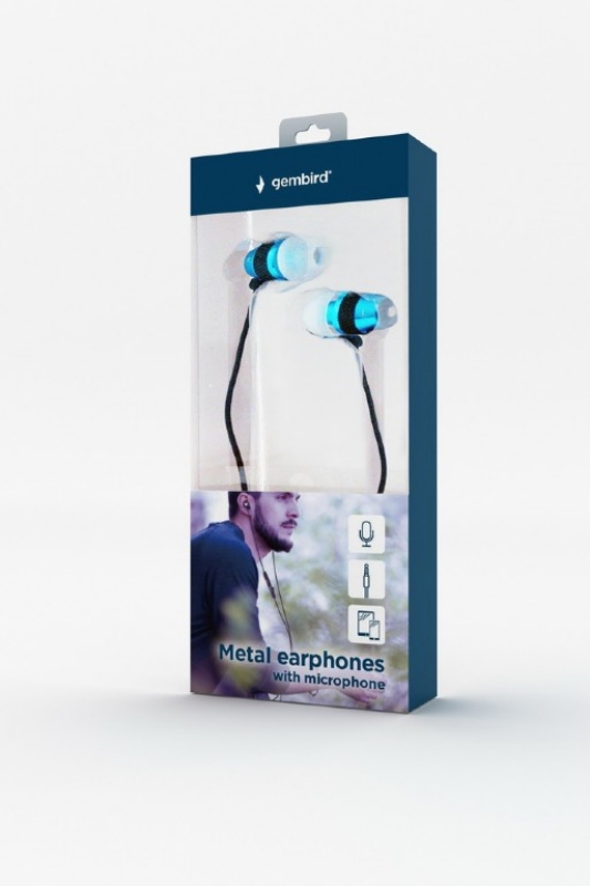 Picture of Gembird In-ear Metal phones mic+vol MHS-EP-002