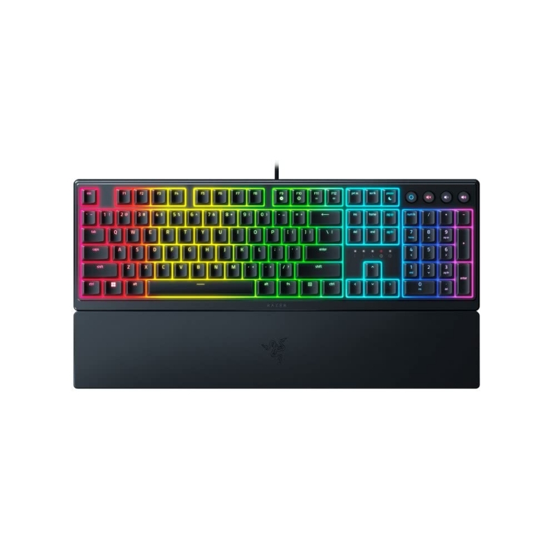 Picture of Razer Ornata V3 RGB Mecha-Membrane Keyboard with Wrist Rest Black RZ03-04460300-R3W1