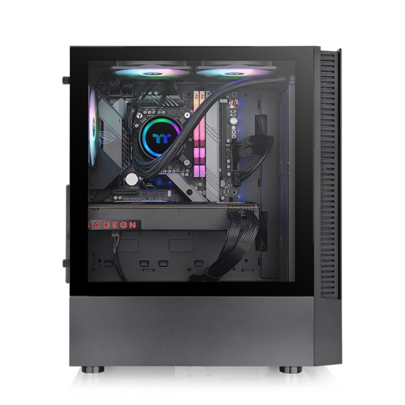 Picture of Thermaltake View 200 TG ARGB SPCC Tempered Glass & 3x120mm Fans ARGB Black PC Case CA-1X3-00M1WN-00