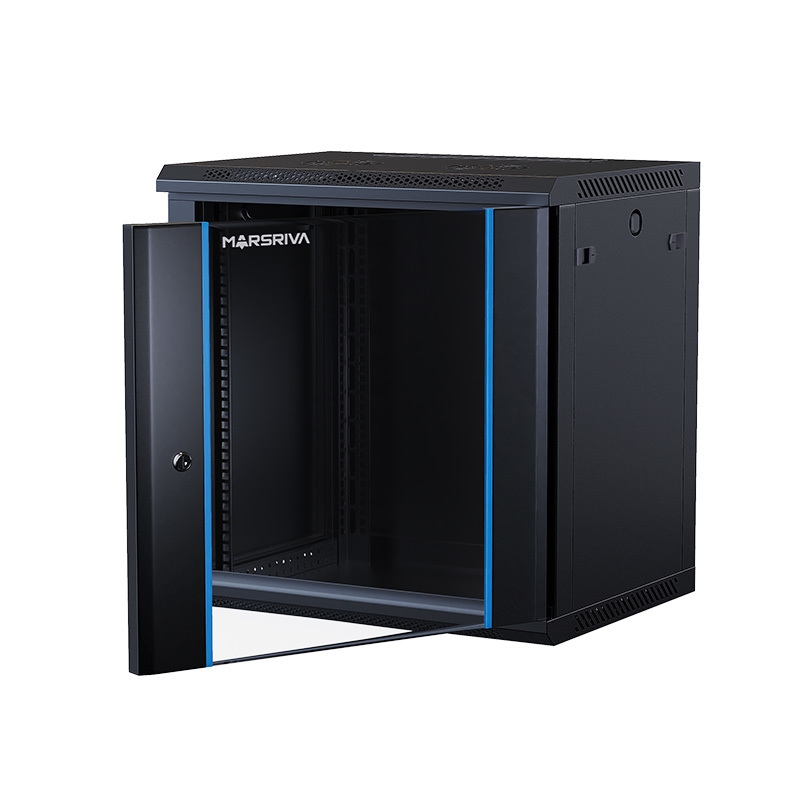 Picture of Marsriva WS6412 Wall-Mount Cabinet 600*450*12U 1xShelf 1xFan