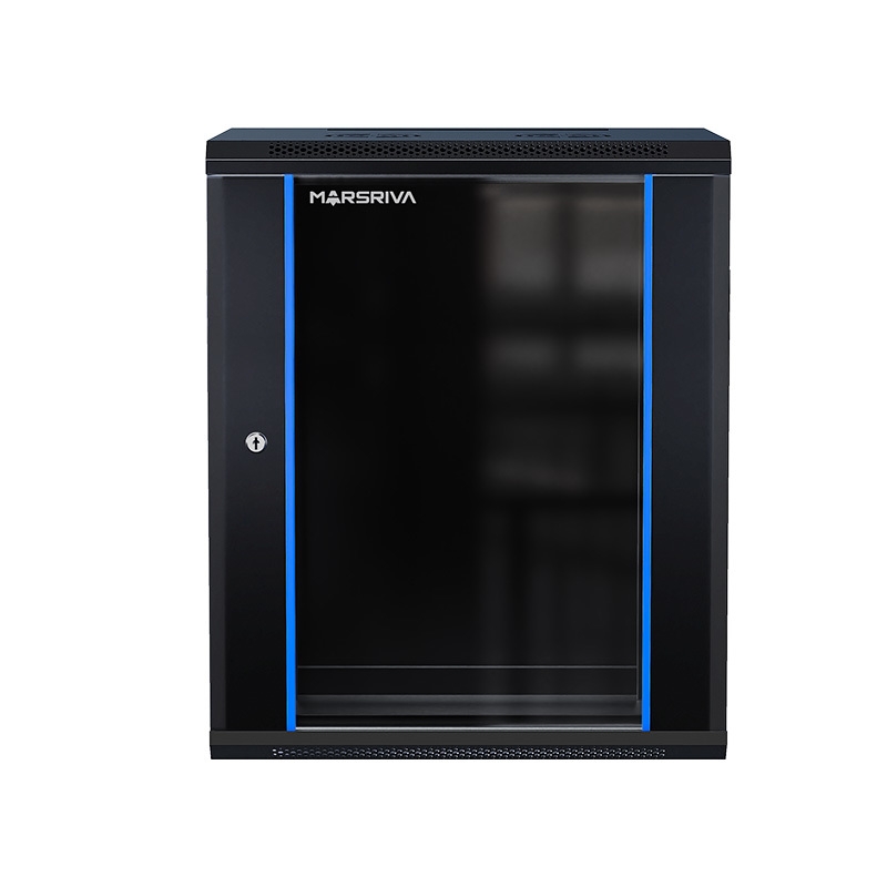 Picture of Marsriva WS6418 Wall-Mount Cabinet 600*450*18U 1xShelf 1xFan