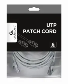 Picture of Gembird CAT6 UTP  Patch cord 5m Grey PP6U-5M