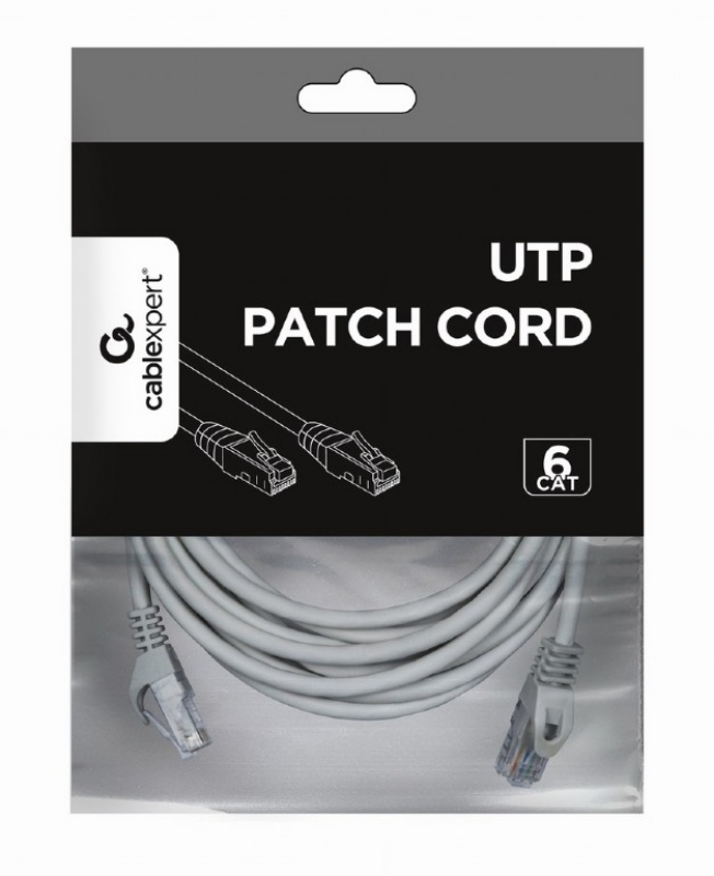 Picture of Gembird CAT6 UTP Patch cord 3m Grey PP6U-3M