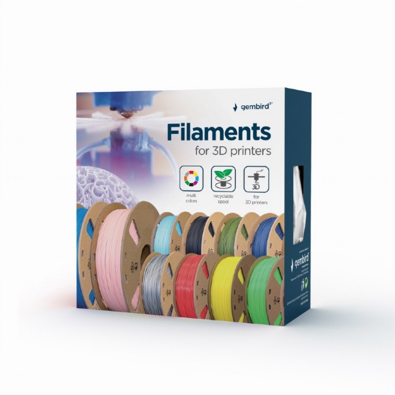 Picture of Gembird PLA Filament Matte Black 1.75mm 1kg  3DP-PLA-01-MTBK