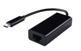 Picture of Gembird USB-C Male Gigabit Network adapter black A-CM-LAN-01