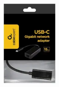Picture of Gembird USB-C Male Gigabit Network adapter black A-CM-LAN-01 Type C